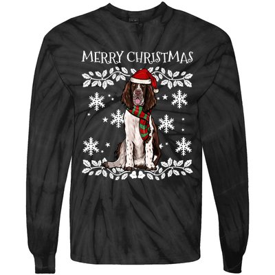 Merry Christmas Ornament English Springer Spaniel Xmas Santa Long Sleeve Tie-Dye Long Sleeve Shirt