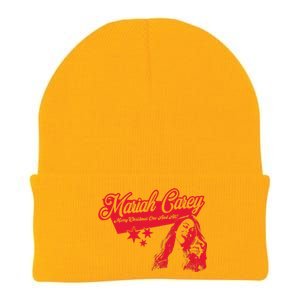 Merry Christmas One & All Stars Knit Cap Winter Beanie