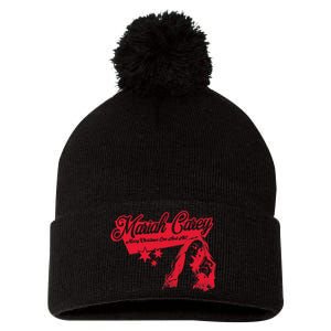 Merry Christmas One & All Stars Pom Pom 12in Knit Beanie