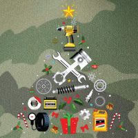 Mechanic Christmas Ornament Tree In Garage Car Mechanic Legacy Tie Dye Trucker Hat