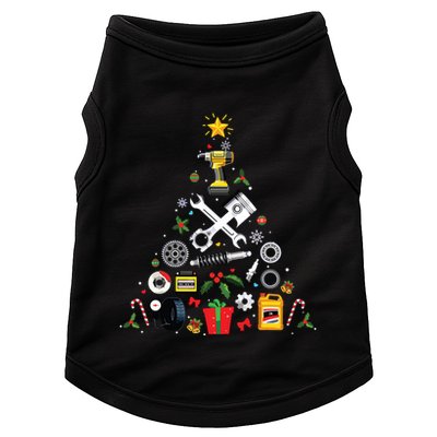 Mechanic Christmas Ornament Tree In Garage Car Mechanic Doggie Tank
