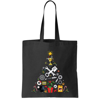 Mechanic Christmas Ornament Tree In Garage Car Mechanic Bag