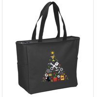 Mechanic Christmas Ornament Tree In Garage Car Mechanic Zip Tote Bag