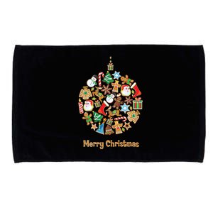 Merry Christmas Ornat Santa Reindeer Snowflake Candy Xmas Cute Gift Microfiber Hand Towel