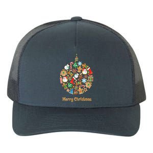 Merry Christmas Ornat Santa Reindeer Snowflake Candy Xmas Cute Gift Yupoong Adult 5-Panel Trucker Hat