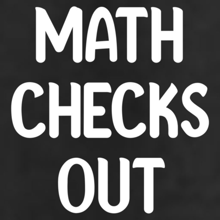 Math Checks Out Awesome Nerdy And Cases Funny Dad Jokes Cute Gift 7 Panel Mesh Trucker Snapback Hat