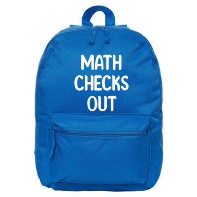 Math Checks Out Awesome Nerdy And Cases Funny Dad Jokes Cute Gift 16 in Basic Backpack