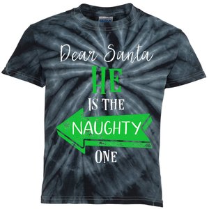 Matching Christmas Outfit For Couples HeS The Naughty One Kids Tie-Dye T-Shirt