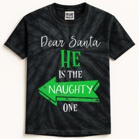 Matching Christmas Outfit For Couples HeS The Naughty One Kids Tie-Dye T-Shirt