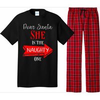 Matching Christmas Outfit For Couples SheS The Naughty One Pajama Set