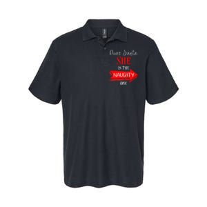 Matching Christmas Outfit For Couples SheS The Naughty One Softstyle Adult Sport Polo