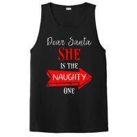 Matching Christmas Outfit For Couples SheS The Naughty One PosiCharge Competitor Tank