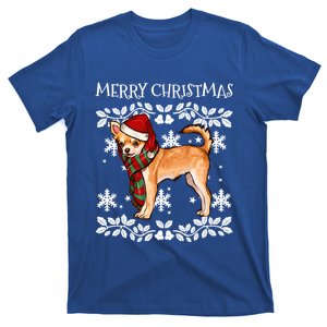 Merry Christmas Ornat Brown Chihuahua Xmas Santa Gift T-Shirt