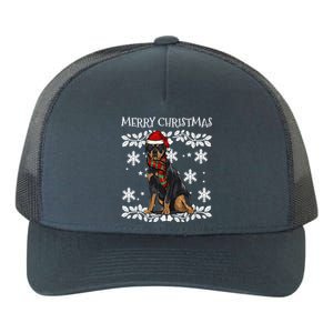 Merry Christmas Ornat Rottweiler Xmas Santa Cute Gift Yupoong Adult 5-Panel Trucker Hat