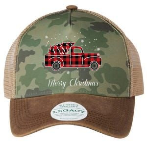 Merry Christmas Old Fashion Pick Up Truck Tree Legacy Tie Dye Trucker Hat