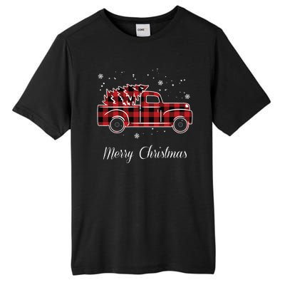 Merry Christmas Old Fashion Pick Up Truck Tree Tall Fusion ChromaSoft Performance T-Shirt