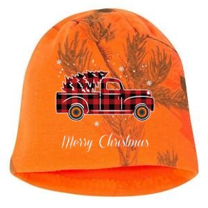 Merry Christmas Old Fashion Pick Up Truck Tree Kati - Camo Knit Beanie