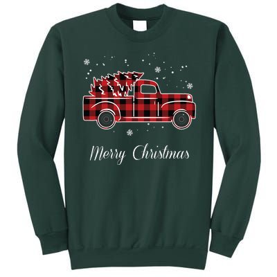 Merry Christmas Old Fashion Pick Up Truck Tree Sweatshirt