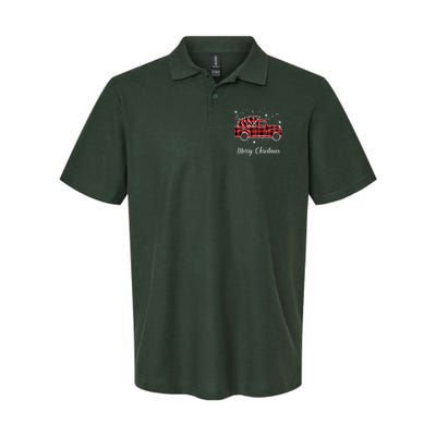 Merry Christmas Old Fashion Pick Up Truck Tree Polo