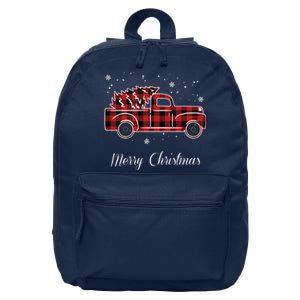 Merry Christmas Old Fashion Pick Up Truck Tree 16 in Basic Backpack