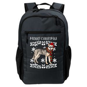 Merry Christmas Ornat Siberian Husky Xmas Santa Cute Gift Daily Commute Backpack