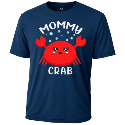 Mommy Crab Ocean Animal Crab Zodiac Funny Announcement Cooling Performance Crew T-Shirt