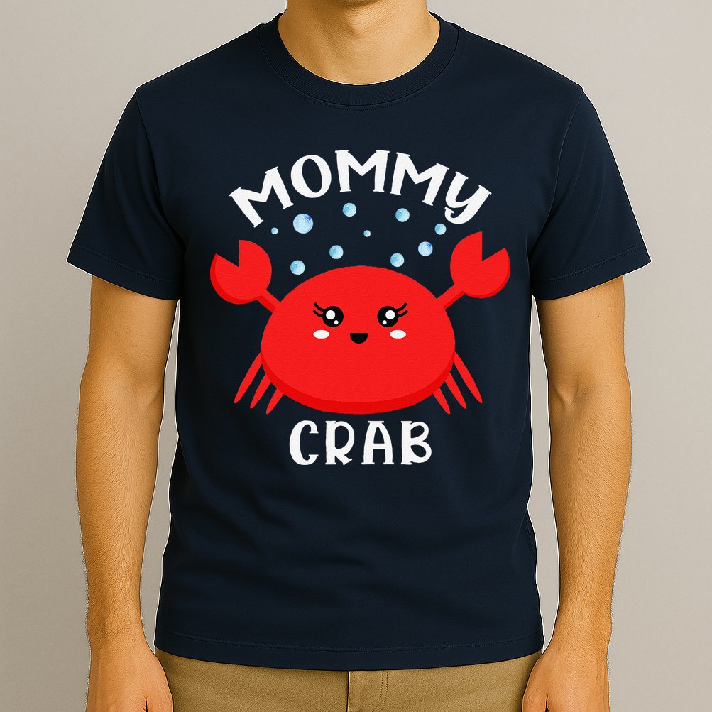Mommy Crab Ocean Animal Crab Zodiac Funny Announcement T-Shirt