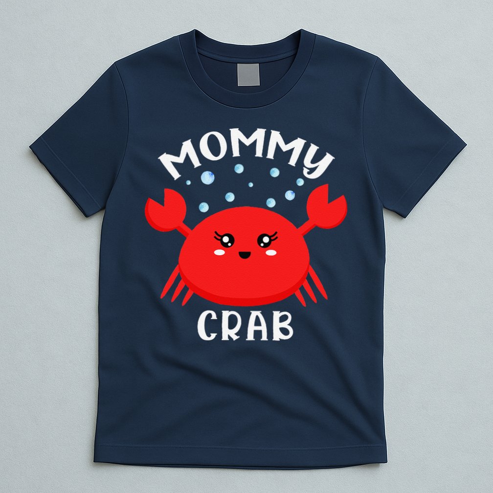 Mommy Crab Ocean Animal Crab Zodiac Funny Announcement T-Shirt