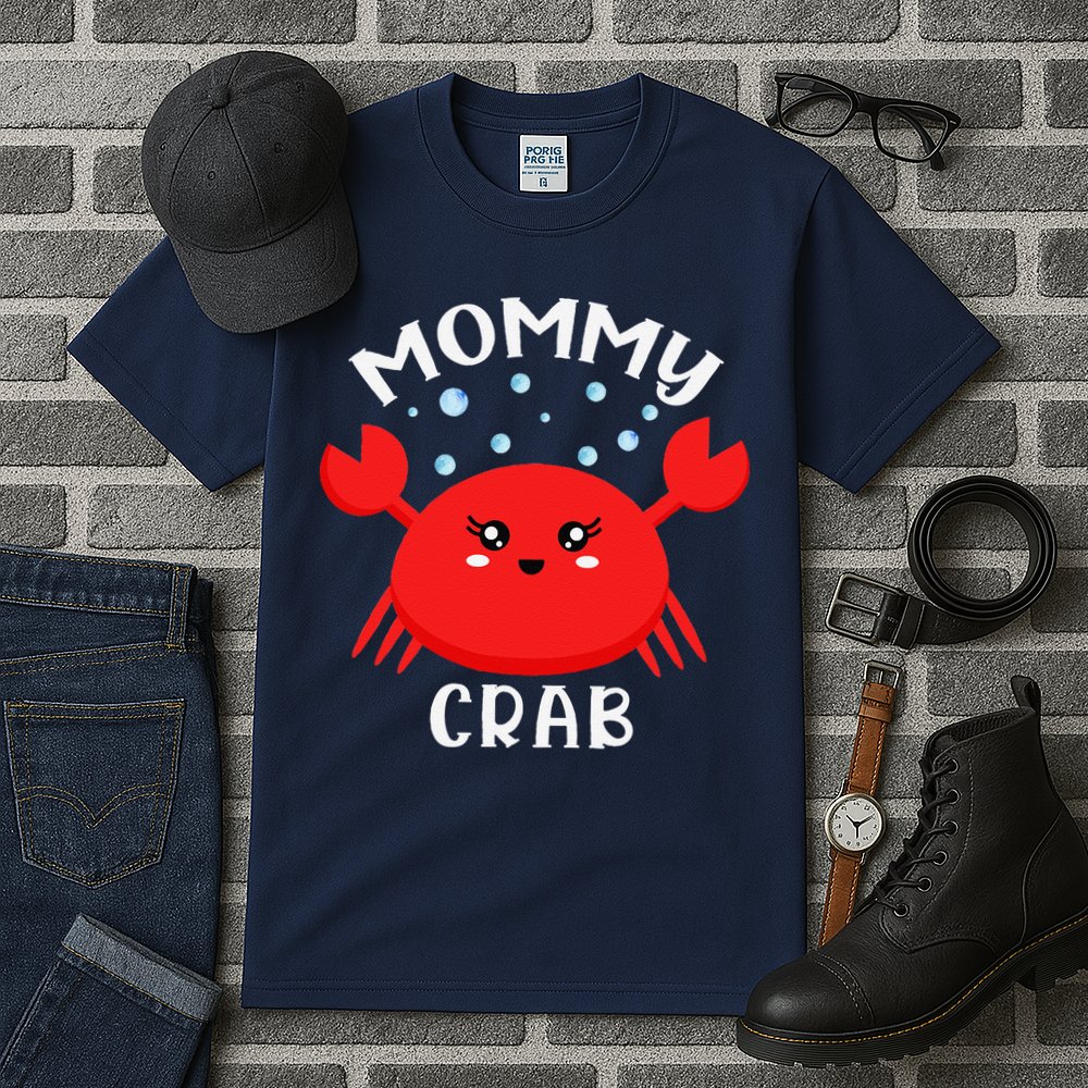 Mommy Crab Ocean Animal Crab Zodiac Funny Announcement Tall T-Shirt