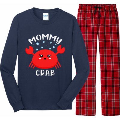 Mommy Crab Ocean Animal Crab Zodiac Funny Announcement Long Sleeve Pajama Set