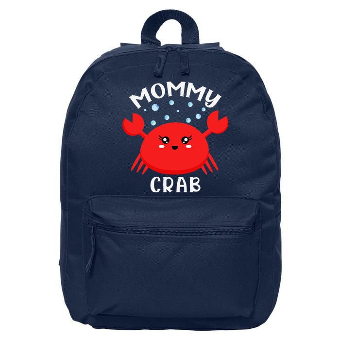 Mommy Crab Ocean Animal Crab Zodiac Funny Announcement 16 in Basic Backpack