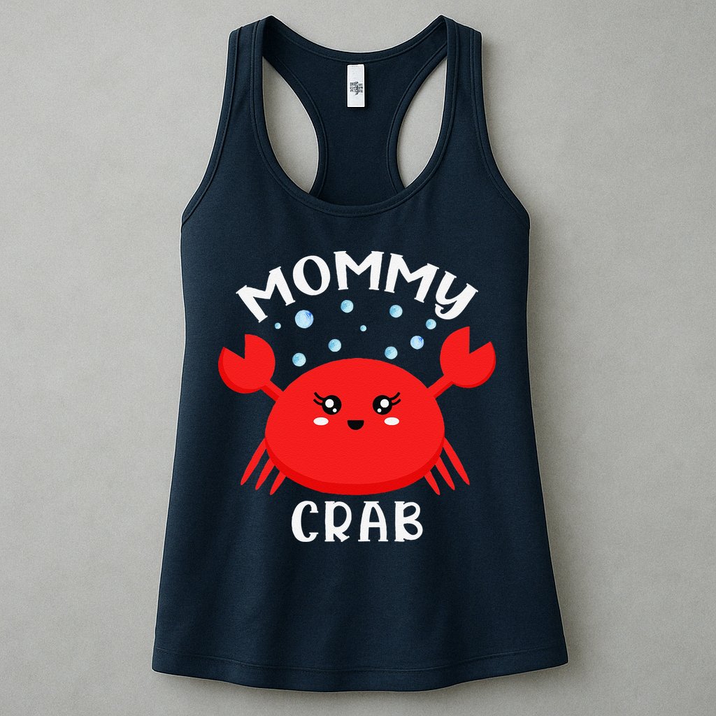 Mommy Crab Ocean Animal Crab Zodiac Funny Announcement Womens Tank Top