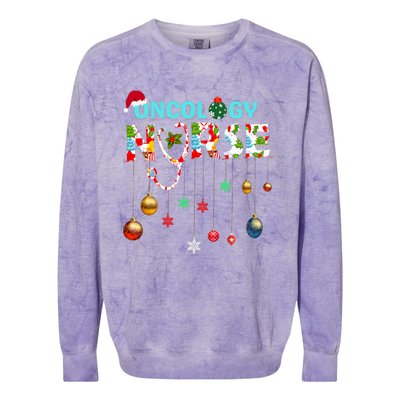 Merry Christmas Oncology Nurse Rn Oncologist Nursing Gift Colorblast Crewneck Sweatshirt