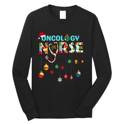 Merry Christmas Oncology Nurse Rn Oncologist Nursing Gift Long Sleeve Shirt