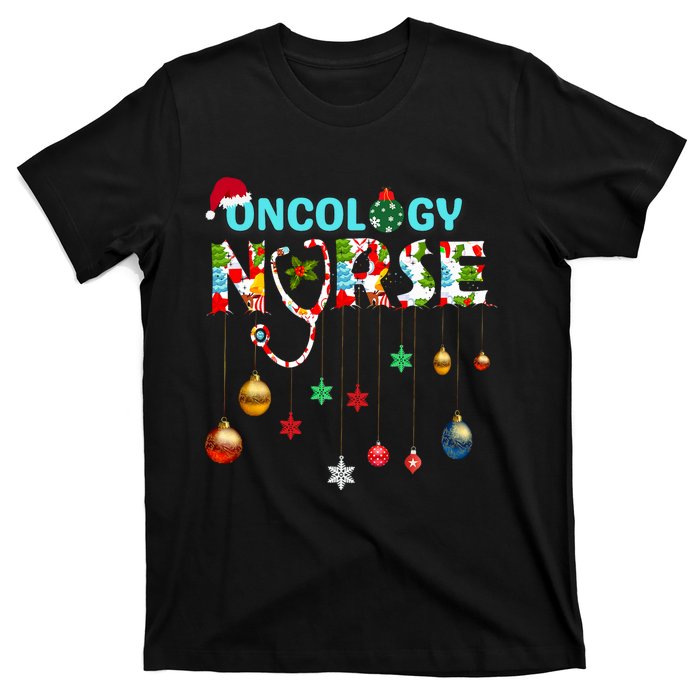 Merry Christmas Oncology Nurse Rn Oncologist Nursing Gift T-Shirt