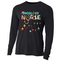 Merry Christmas Oncology Nurse Rn Oncologist Nursing Gift Cooling Performance Long Sleeve Crew