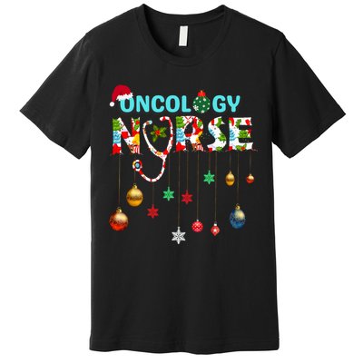 Merry Christmas Oncology Nurse Rn Oncologist Nursing Gift Premium T-Shirt