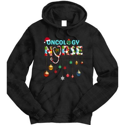 Merry Christmas Oncology Nurse Rn Oncologist Nursing Gift Tie Dye Hoodie