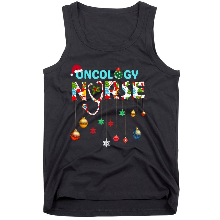 Merry Christmas Oncology Nurse Rn Oncologist Nursing Gift Tank Top