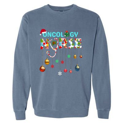 Merry Christmas Oncology Nurse Rn Oncologist Nursing Gift Garment-Dyed Sweatshirt