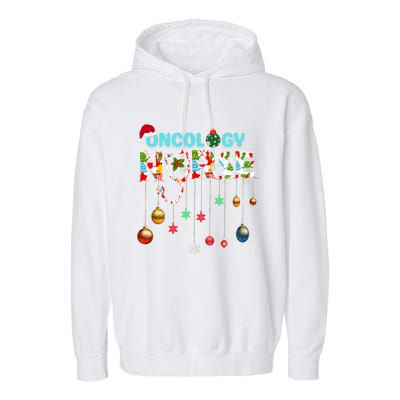 Merry Christmas Oncology Nurse Rn Oncologist Nursing Gift Garment-Dyed Fleece Hoodie