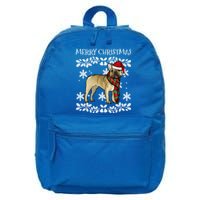 Merry Christmas Ornat French Bulldog Xmas Santa Gift 16 in Basic Backpack