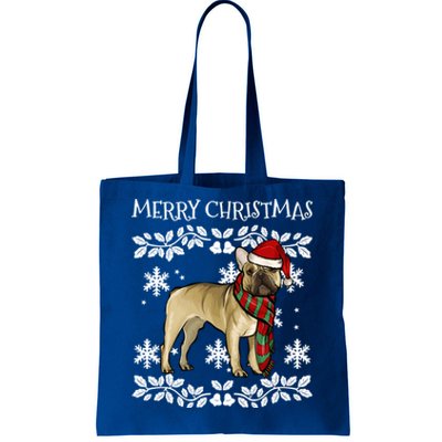 Merry Christmas Ornat French Bulldog Xmas Santa Gift Tote Bag