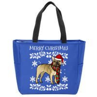 Merry Christmas Ornat French Bulldog Xmas Santa Gift Zip Tote Bag