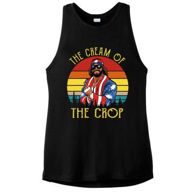 MachoThe Cream of The Crop Wrestling Funny Retro Vintage Ladies PosiCharge Tri-Blend Wicking Tank