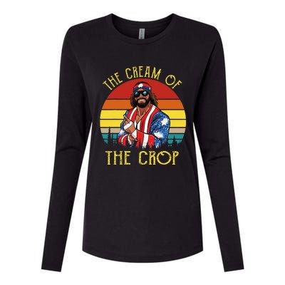 MachoThe Cream of The Crop Wrestling Funny Retro Vintage Womens Cotton Relaxed Long Sleeve T-Shirt