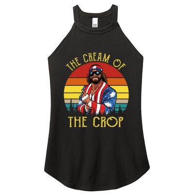 MachoThe Cream of The Crop Wrestling Funny Retro Vintage Women’s Perfect Tri Rocker Tank