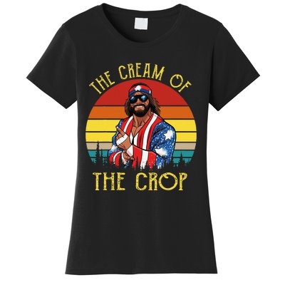 MachoThe Cream of The Crop Wrestling Funny Retro Vintage Women's T-Shirt