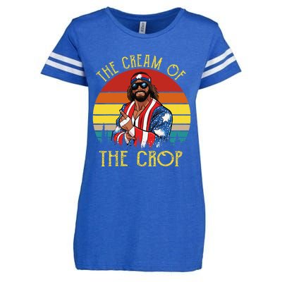 MachoThe Cream of The Crop Wrestling Funny Retro Vintage Enza Ladies Jersey Football T-Shirt