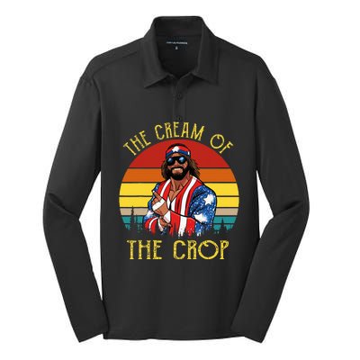 Machothe Cream Of The Crop Wrestling Silk Touch Performance Long Sleeve Polo